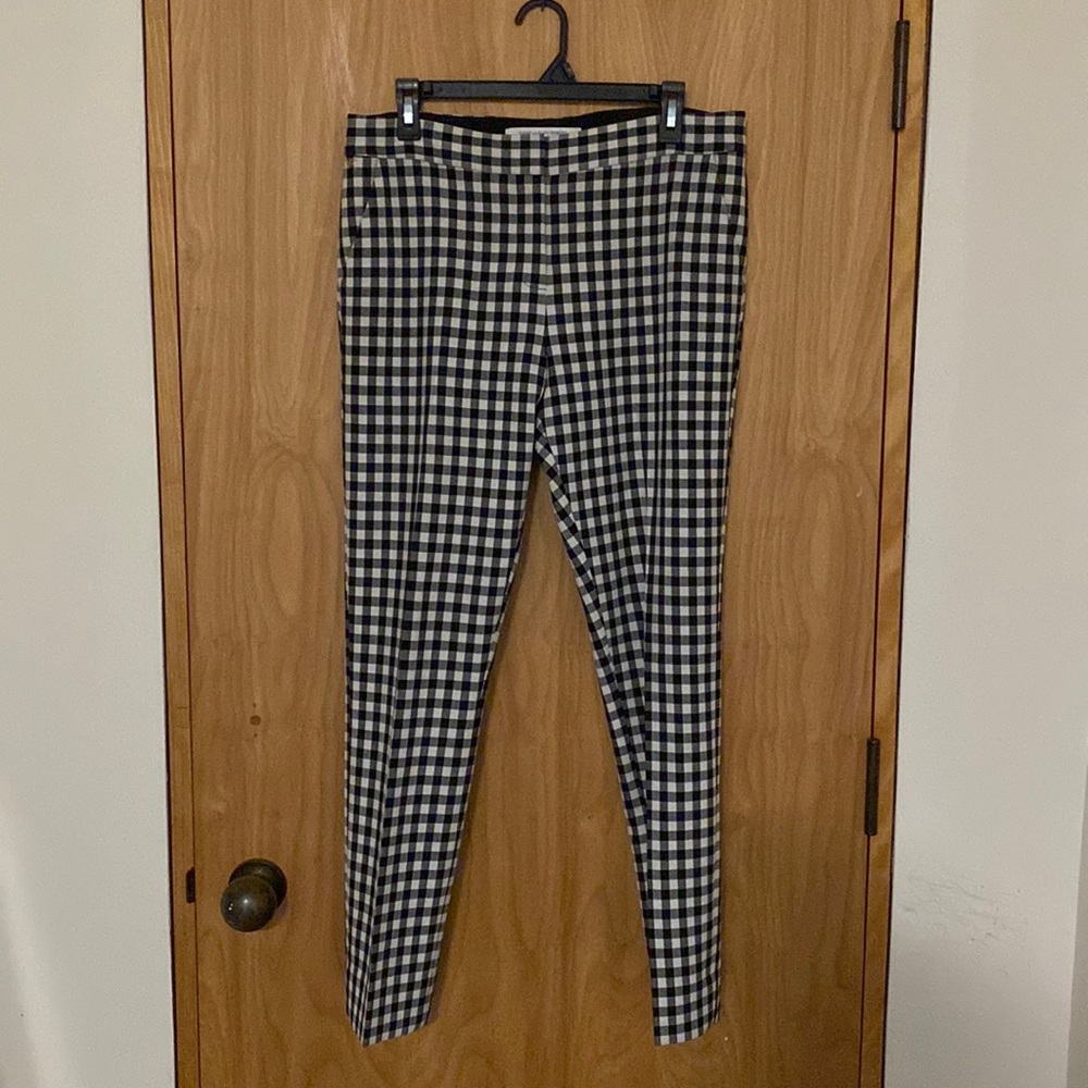 Dvf Size 10 Windowpane Check Pants - image 1